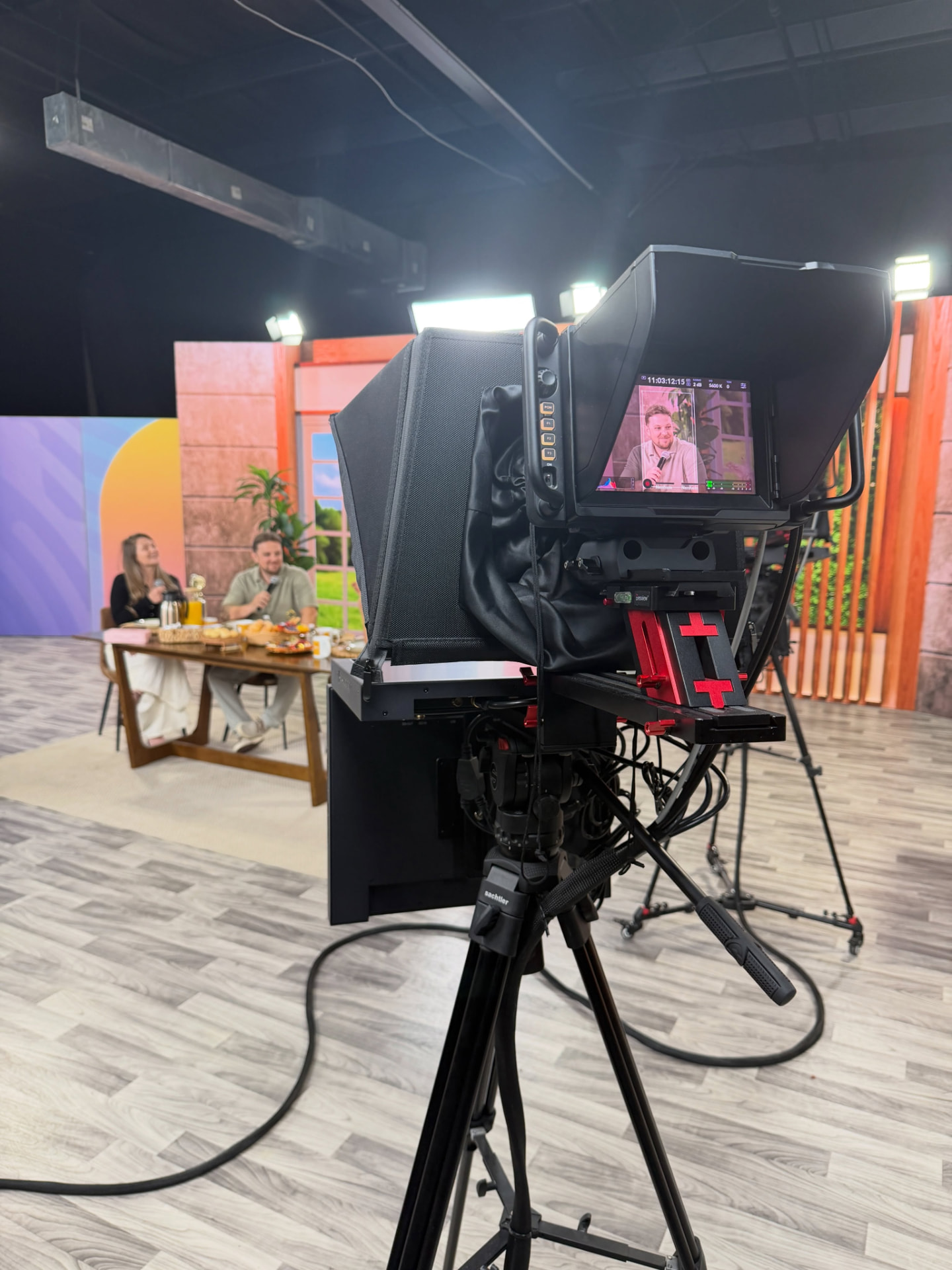 Behind the scenes of the television interview