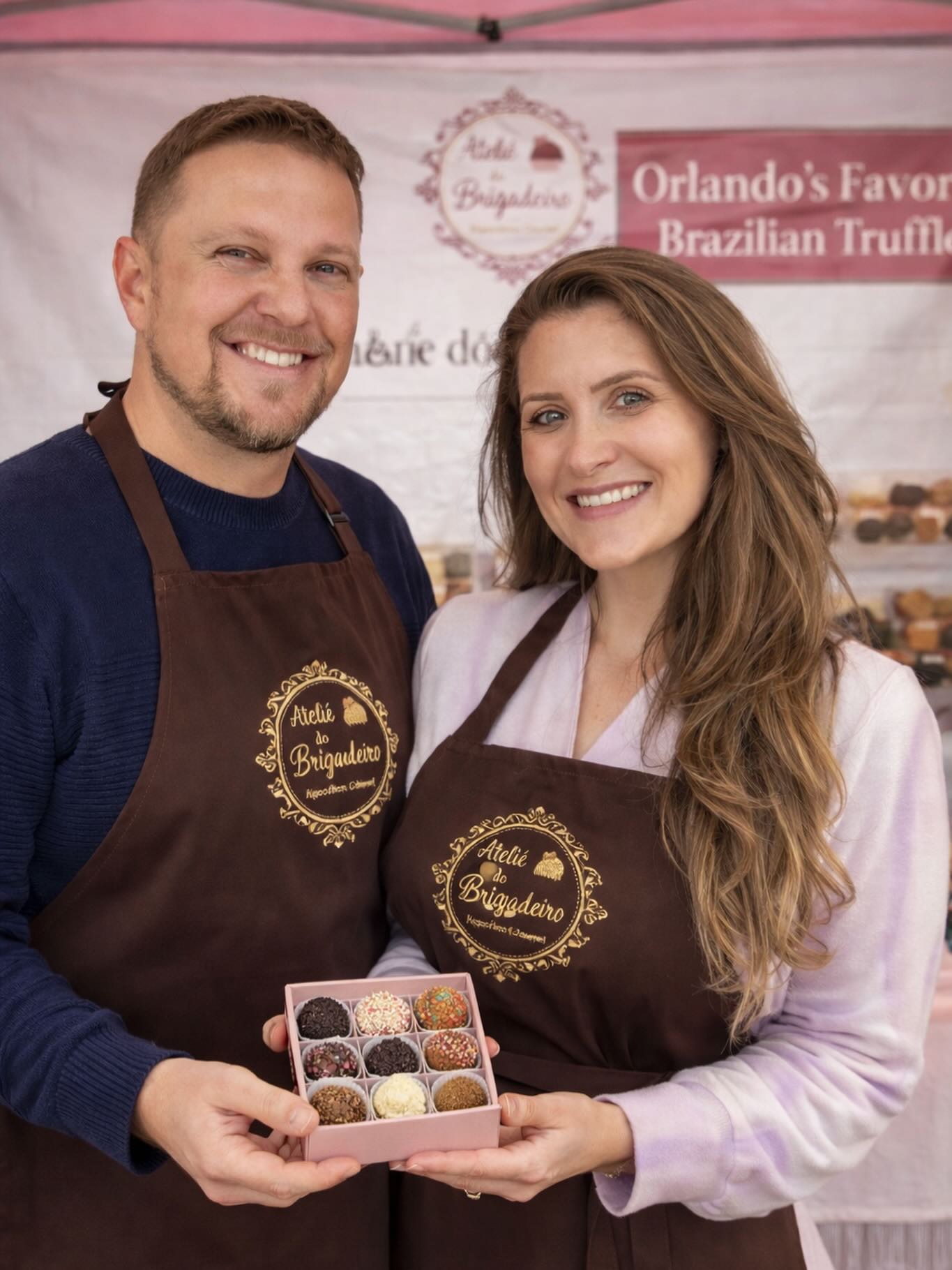 Caio and Elis Gianotti, founders of Ateliê do Brigadeiro